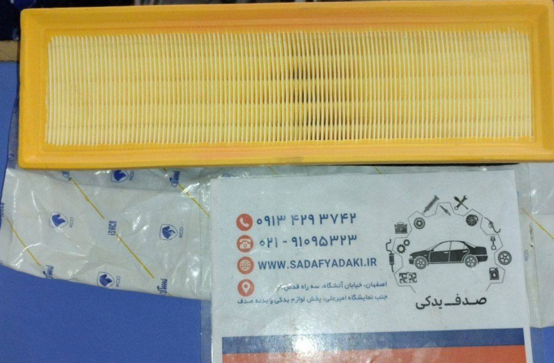 فیلتر هوا مستطیلی موتور XU7P پژو 206 TU5 ایساکو